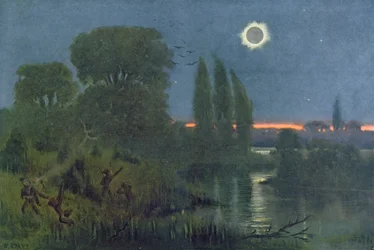 Éclipse totale du soleil, illustration de 